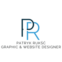 Patryk Rukść - logo białe